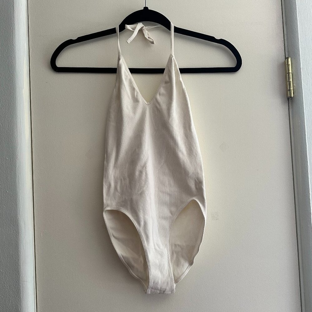 Urban Outfitters (Out from Under) Halter Bodysuit White Size Small